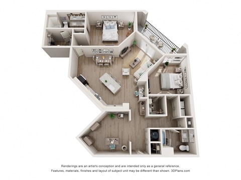 a floor plan of a 2100 sq ft apartment